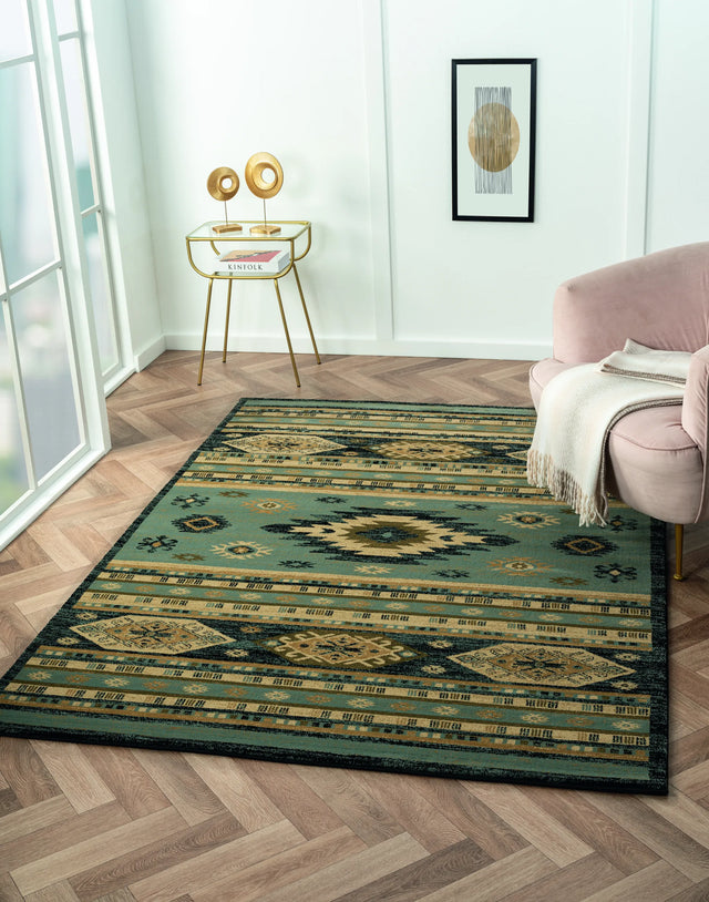 United Weavers Highlands Eagle Eye Blue Rug - room scene