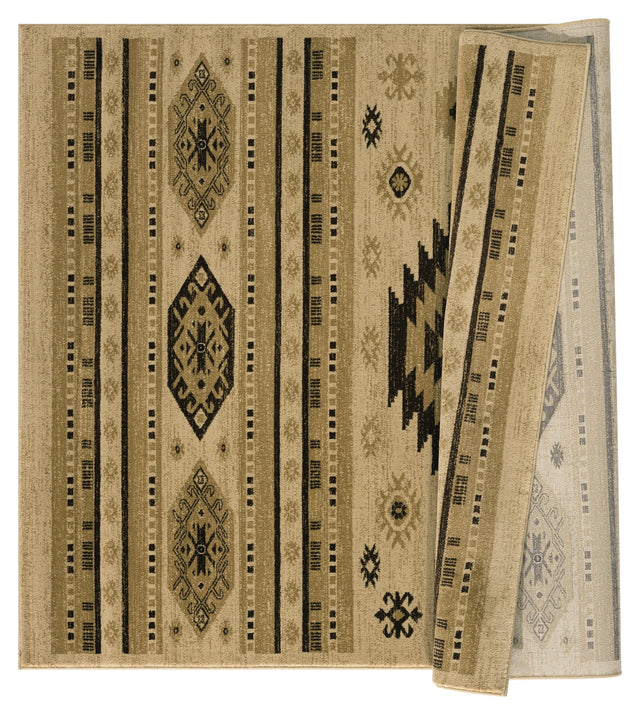 United Weavers Highlands Eagle Eye Cream Rug - backing detail
