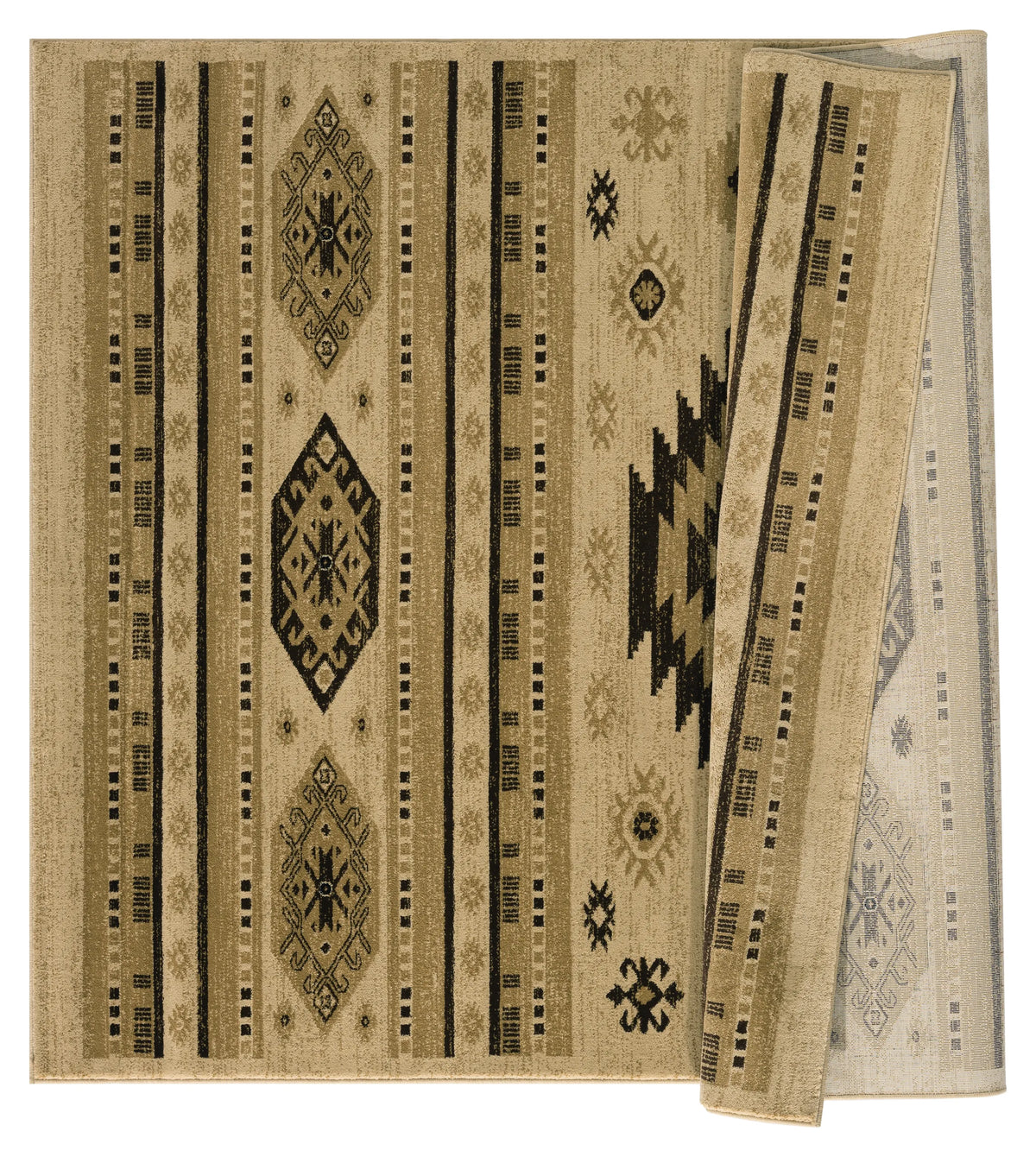 United Weavers Highlands Eagle Eye Cream Rug - backing detail