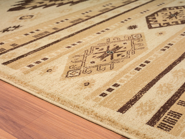 United Weavers Highlands Eagle Eye Cream Rug - close-up detail