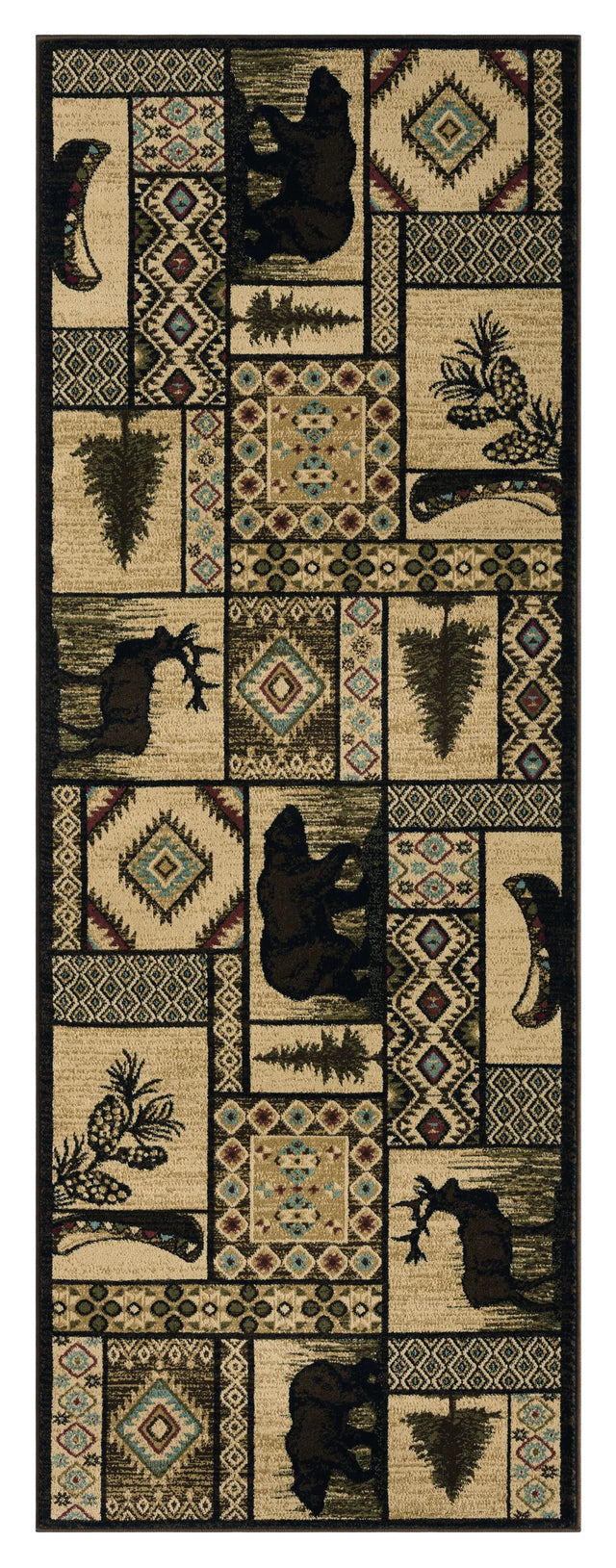 United Weavers Highlands Jungle Mountain Multi Rug - runner front view