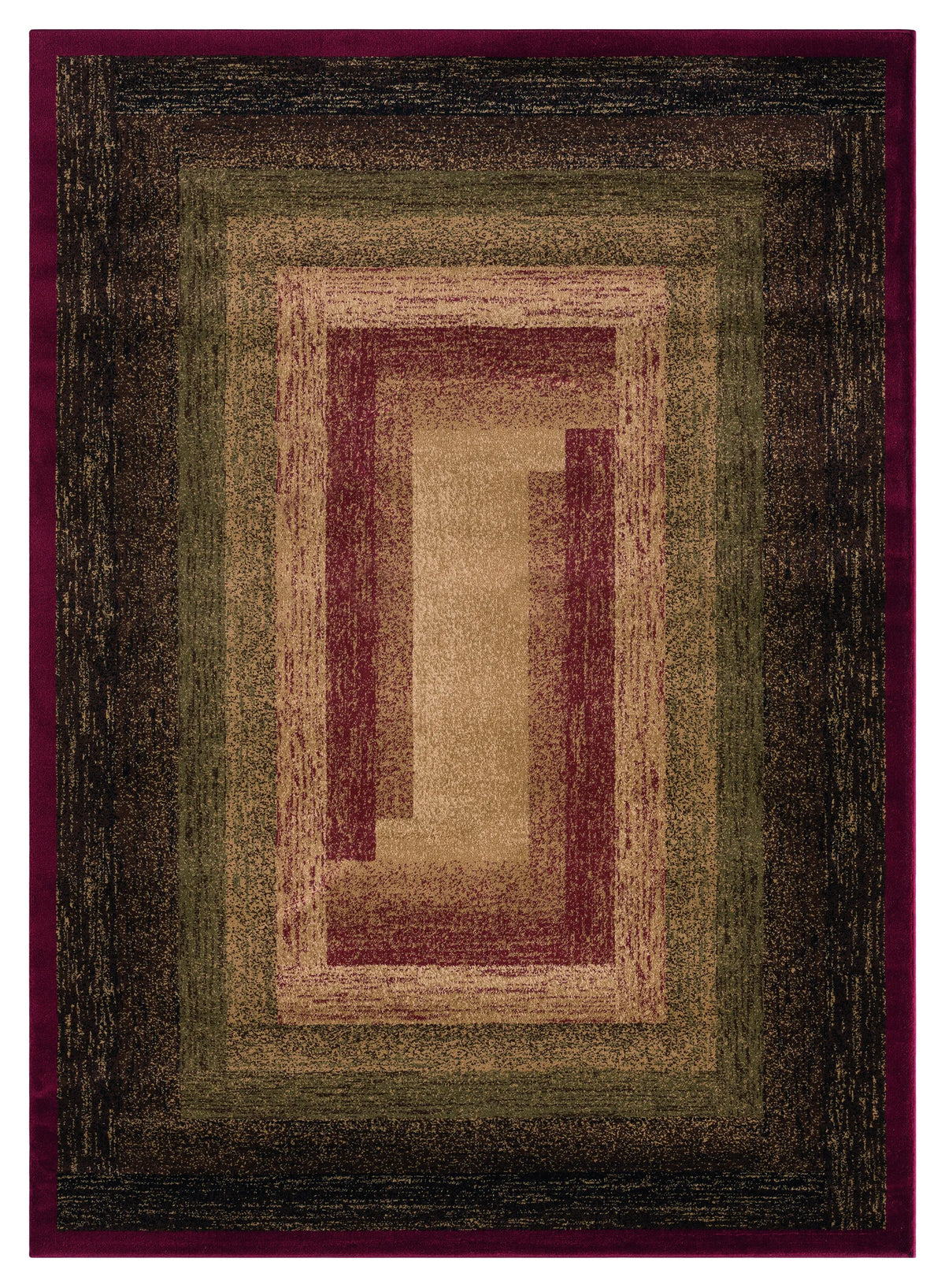 United Weavers Highlands The Maze Red Rug - front view