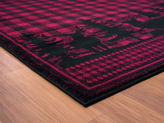 United Weavers Highlands Woodland Red Rug - angle view