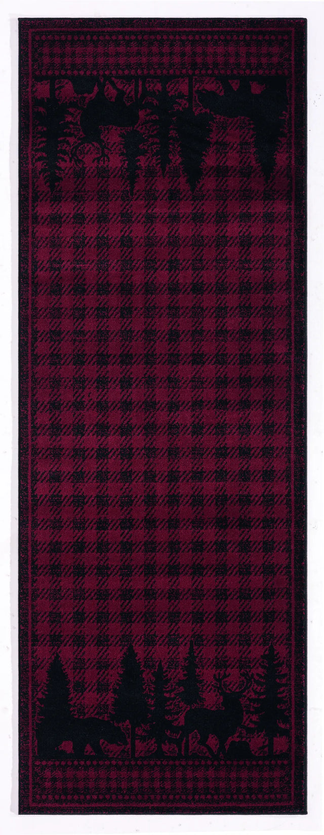 United Weavers Highlands Woodland Red Rug - runner front view
