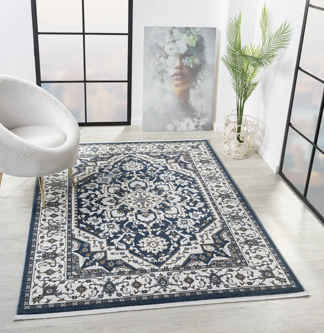 United Weavers Hudson Alex Blue Rug - room scene