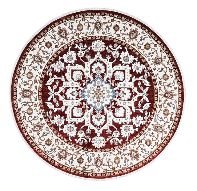 United Weavers Hudson Alex Burgundy Rug - round front view