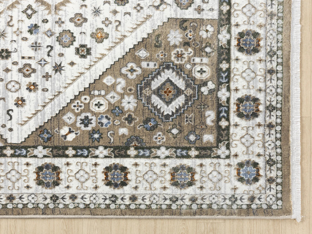 United Weavers Hudson Joy Cream Rug - angle view