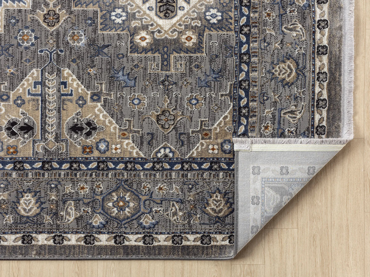 United Weavers Hudson Magi Grey Rug - backing detail