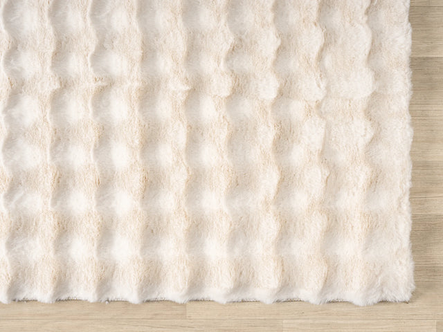 United Weavers Lavish Bubble Lush Beige Rug - angle view