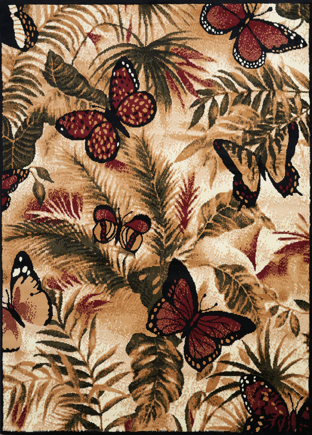 United Weavers Legends Butterfly Jungle Multi Rug - front view