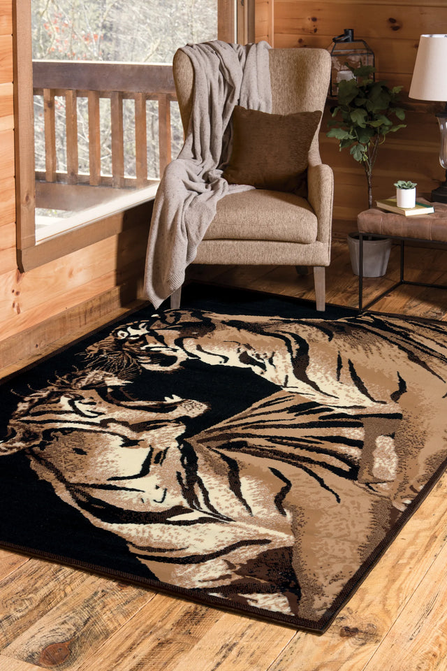 United Weavers Legends Double Tigers Multi Rug - room scene