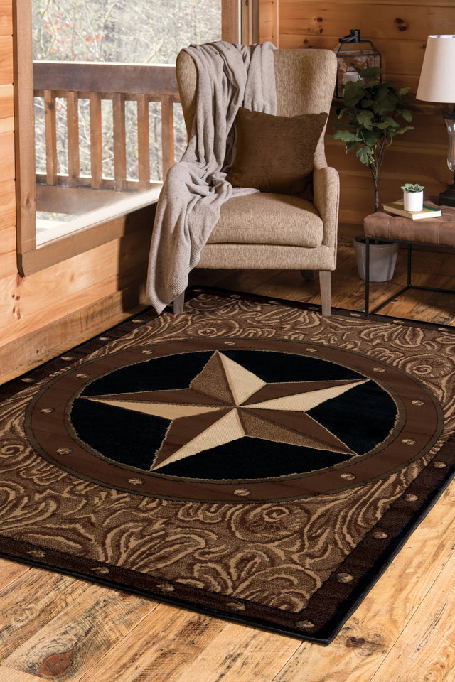 United Weavers Legends Ranch Star Multi Rug - room scene