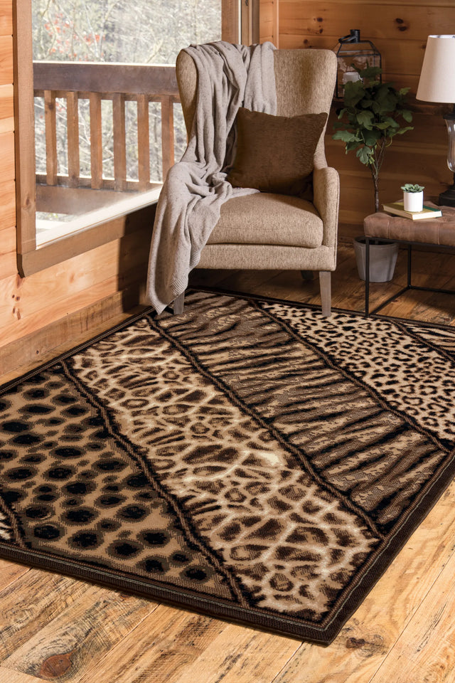 United Weavers Legends Slanted Safari Multi Rug - room scene