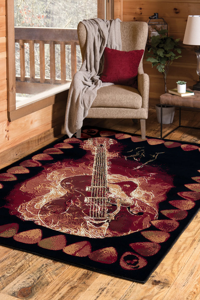 United Weavers Legends Strummer Multi Rug - room scene