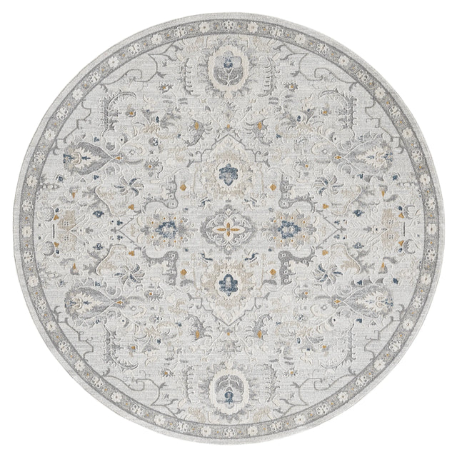 United Weavers Lexington Darcy Grey Rug - round front view