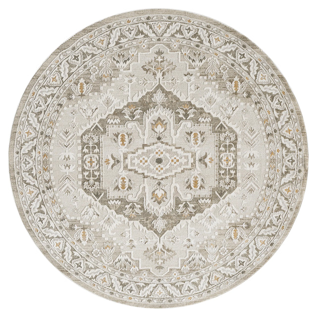 United Weavers Lexington Lily Beige Rug - round front view
