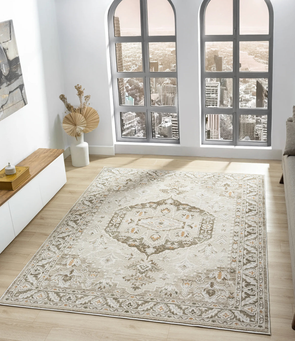 United Weavers Lexington Lily Beige Rug - room scene
