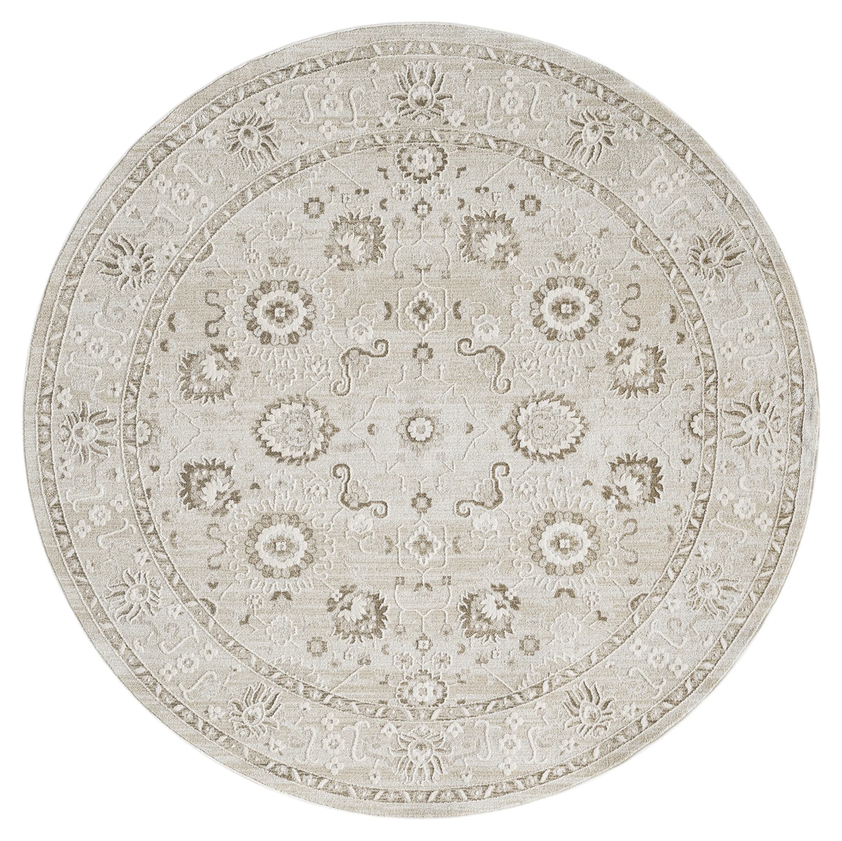 United Weavers Lexington Rosebud Brown Rug - round front view
