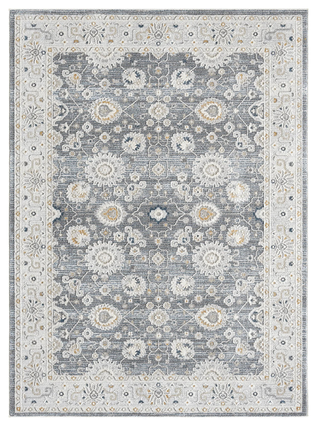 United Weavers Lexington Rosebud Grey Rug - front view