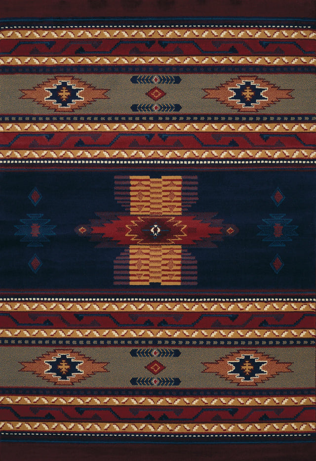 United Weavers Manhattan Phoenix Navy Rug - front view