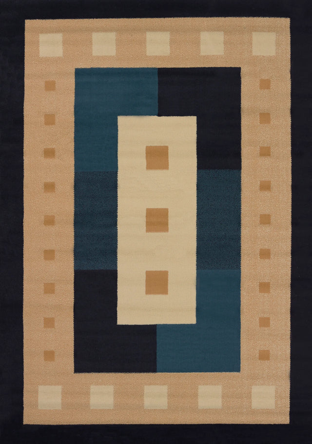 United Weavers Manhattan Time Square Navy Rug - front view