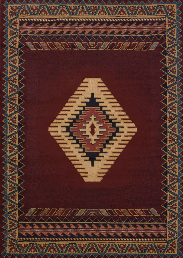 United Weavers Manhattan Tucson Burgundy Rug - front view