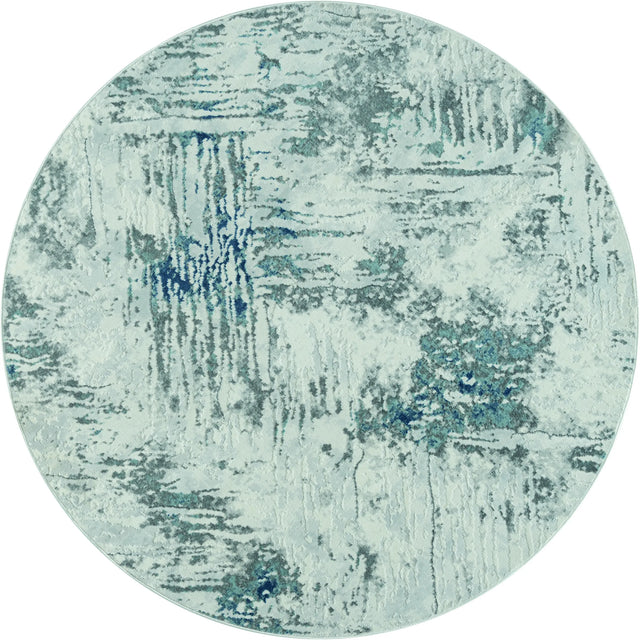 United Weavers Orion Iris Blue Rug - round front view