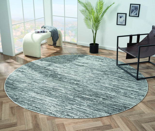 United Weavers Orion Penelope Charcoal Rug - round room scene