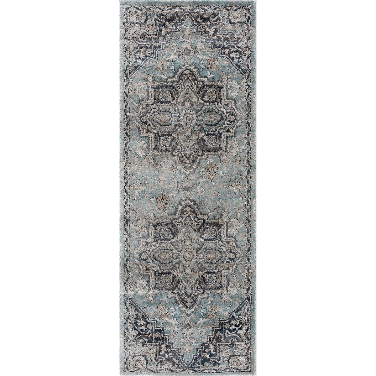 United Weavers Portsmouth Ancient Land Blue Rug - runner front view