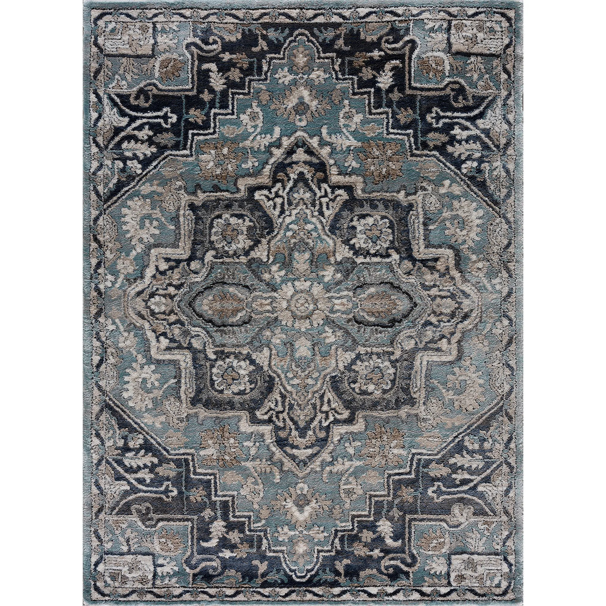 United Weavers Portsmouth Ancient Land Blue Rug - front view