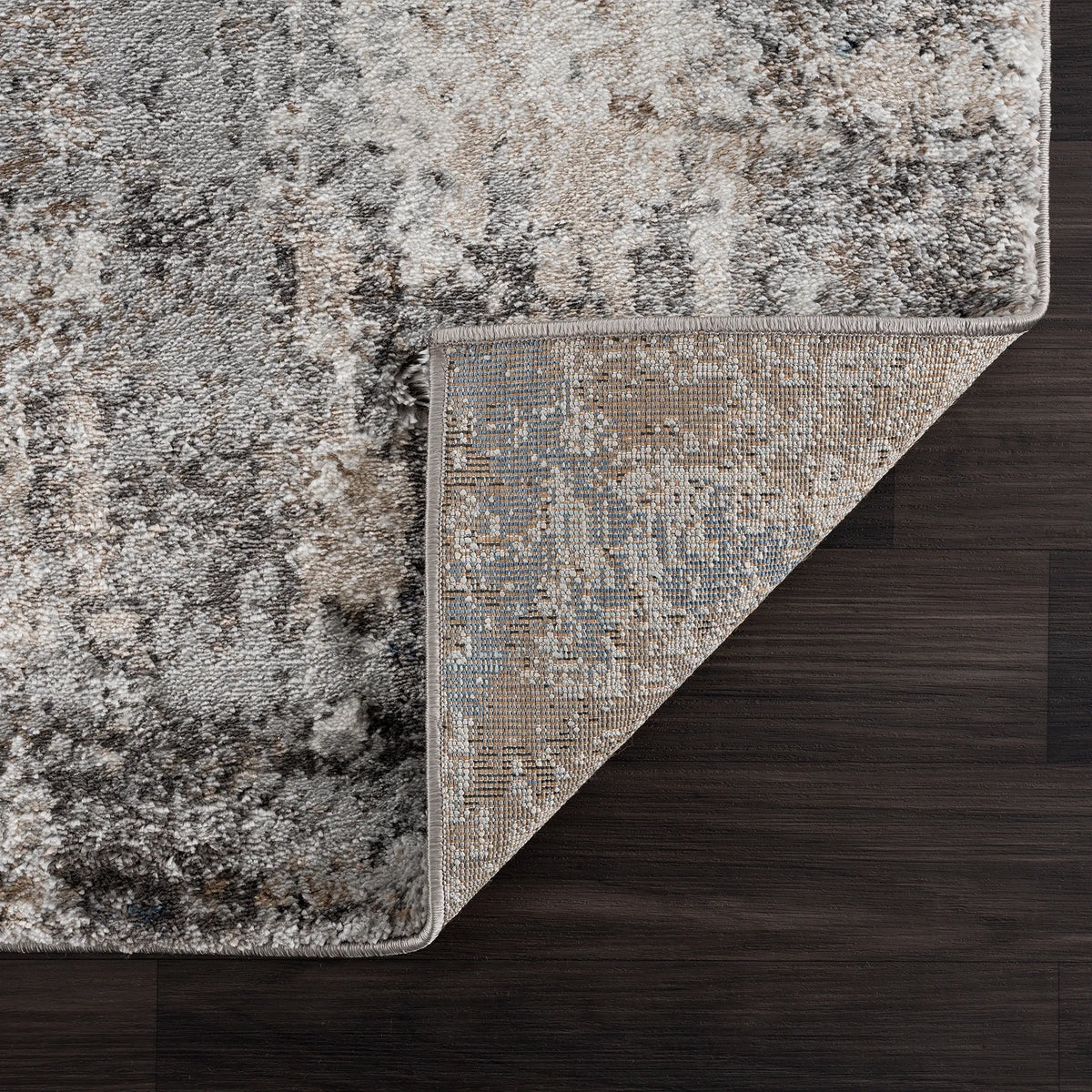 United Weavers Portsmouth Modern Fusion Blue Rug - backing detail