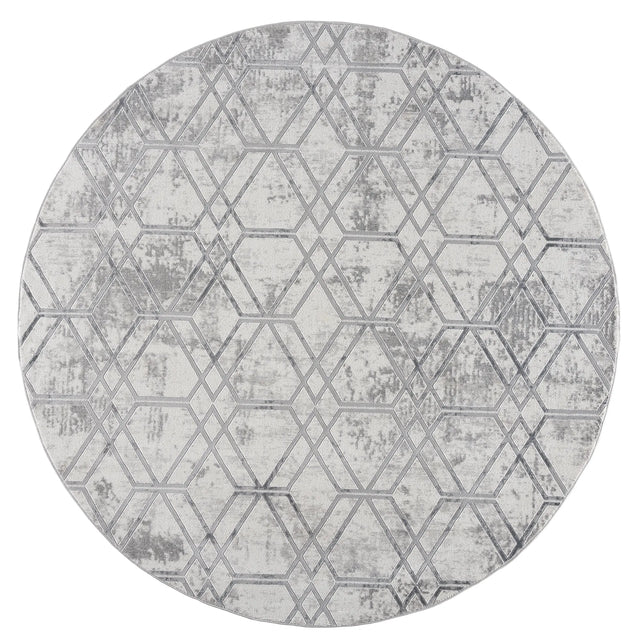United Weavers Reserve Broadway Grey Rug - round front view