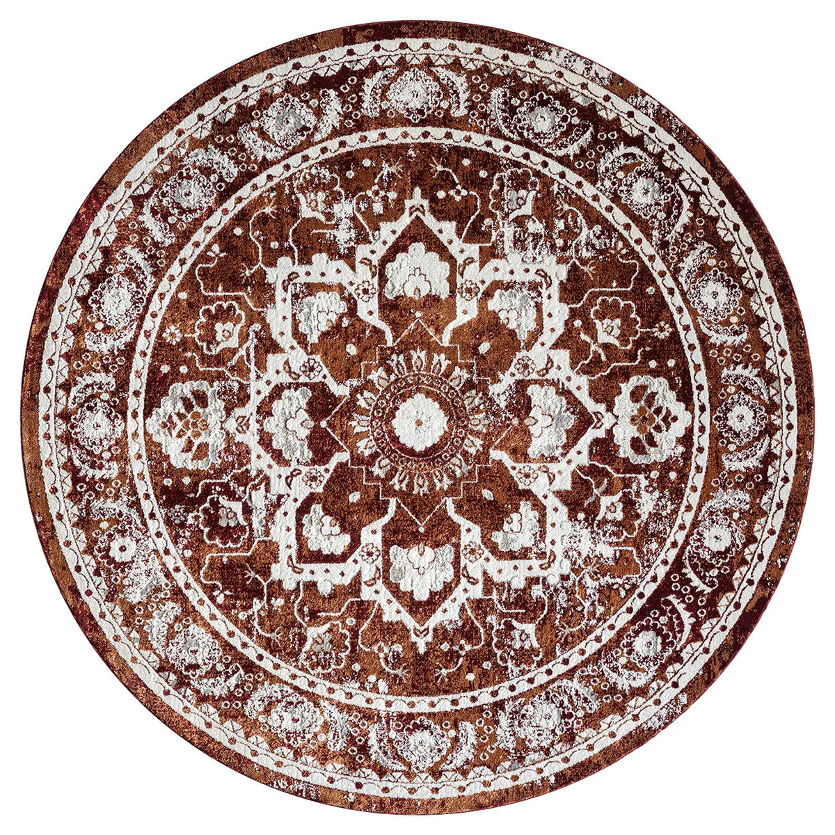 United Weavers Stratton Camry Burgundy Rug - round front view