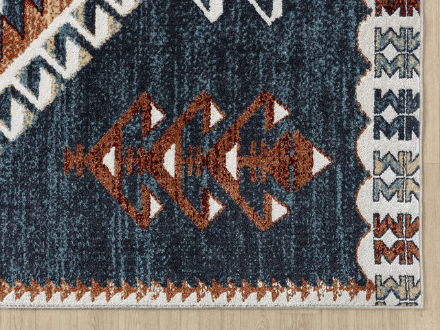 United Weavers Stratton Jamaica Navy Rug - angle view