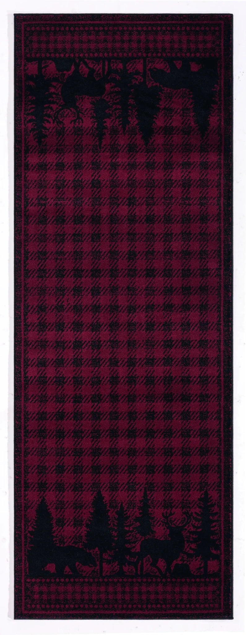 United Weavers Highlands Woodland Red Rug - runner front view