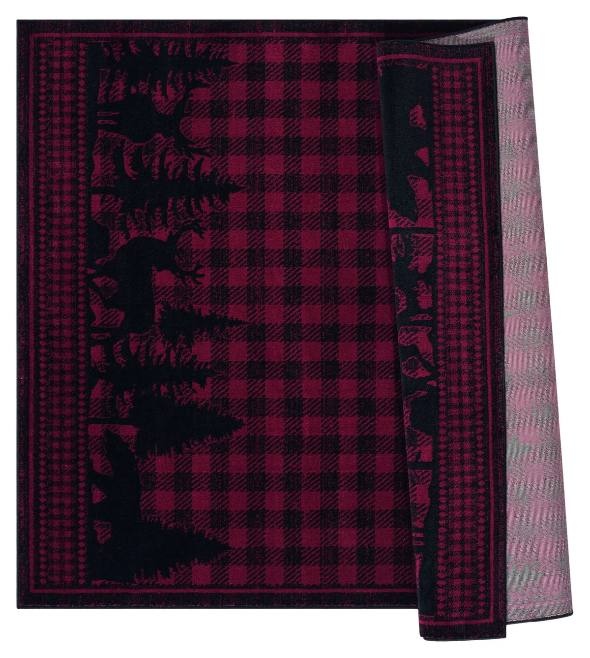 United Weavers Highlands Woodland Red Rug - backing detail