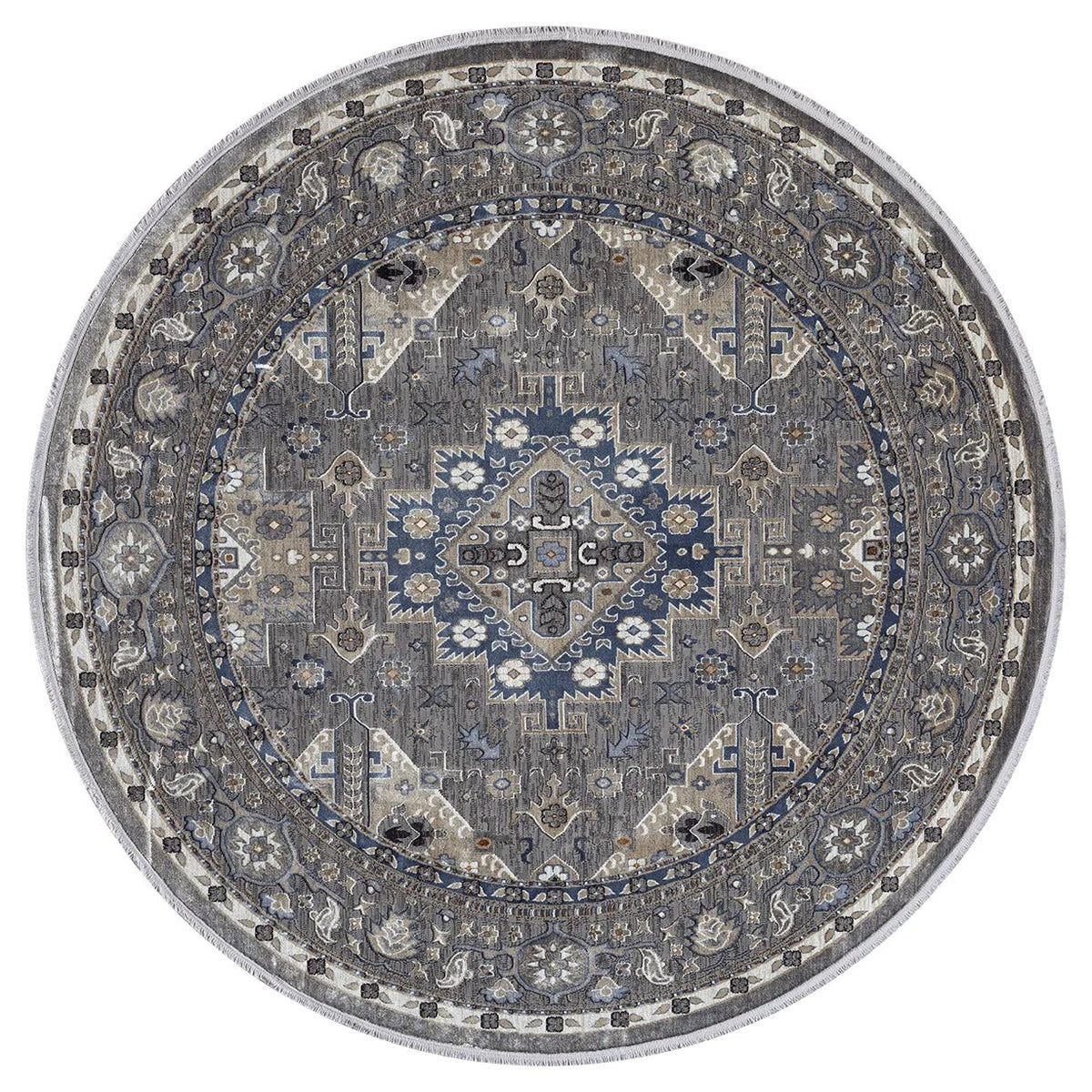 United Weavers Hudson Magi Grey Rug - round front view