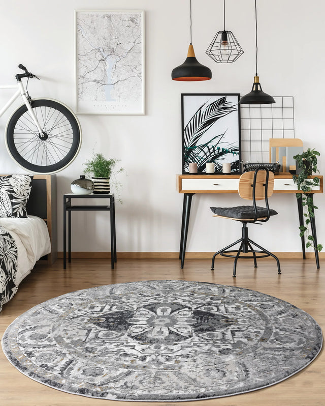 United Weavers Veronica Adelaide Wheat Rug - round room scene