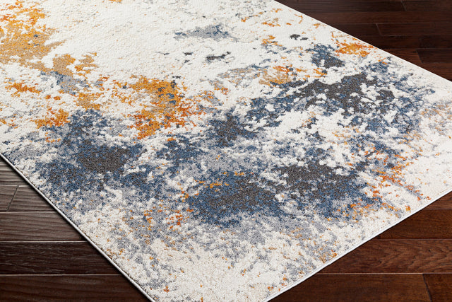 Surya Valet Vat-2310 Cream, Gray, Blue, Beige, Mustard, Burnt Orange Rug.