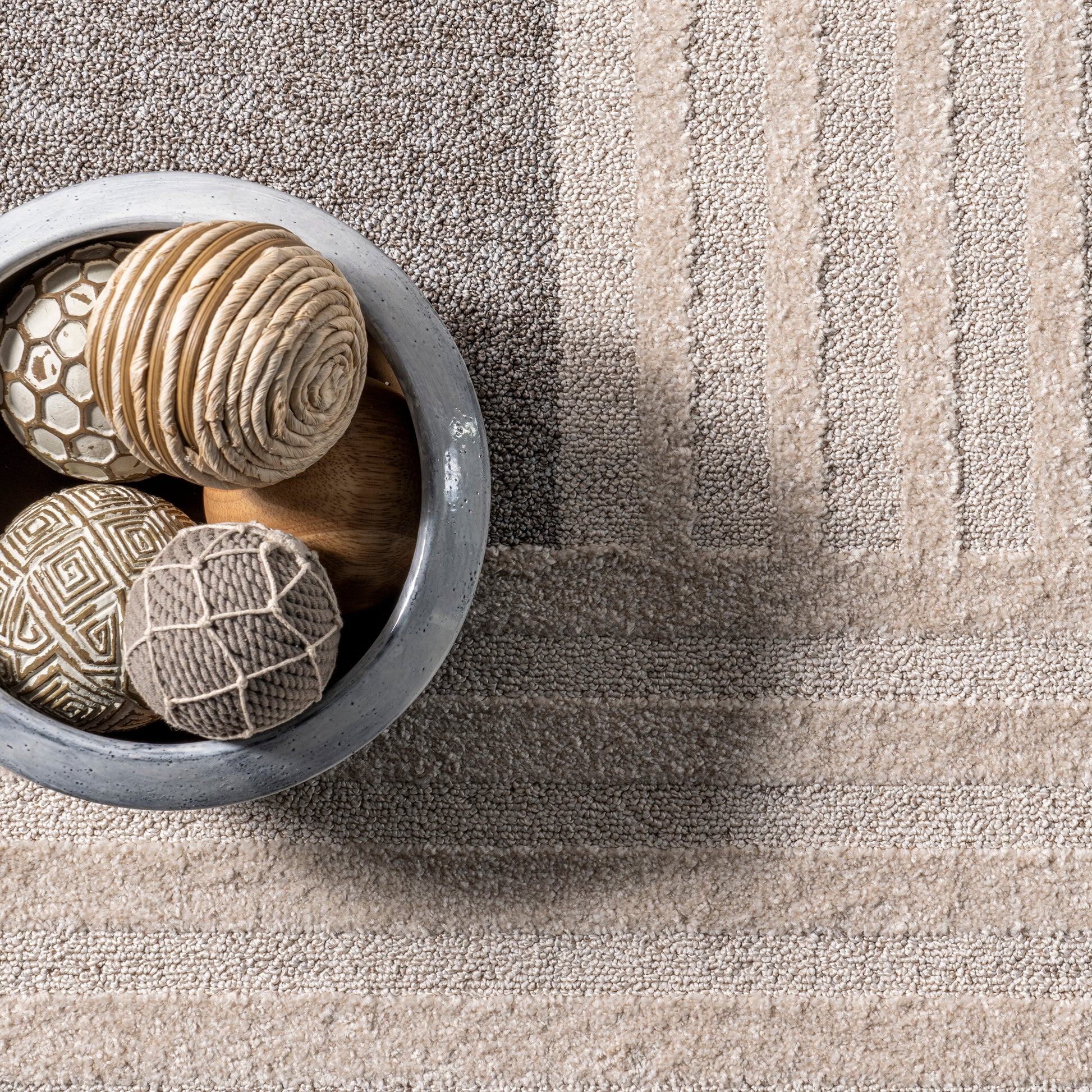 Nuloom Adabelle Contemporary Striped Acby05A Beige Area Rug