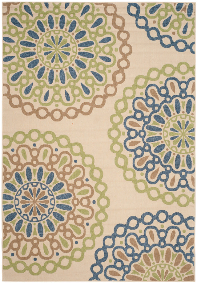 Safavieh Veranda Verb092D Cream/Blue Rug.