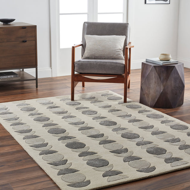 Surya Vilnius Vns-2301 Light Beige, Taupe, Charcoal Rug.
