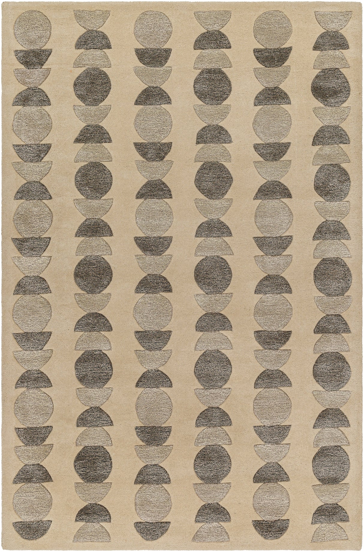 Surya Vilnius Vns-2301 Light Beige, Taupe, Charcoal Rug.