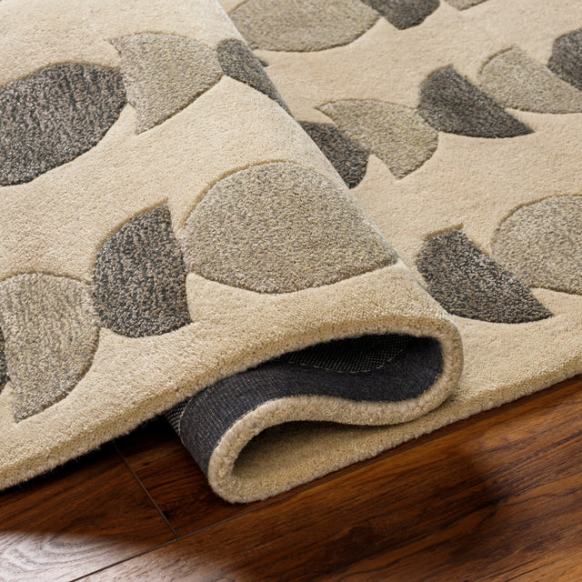 Surya Vilnius Vns-2301 Light Beige, Taupe, Charcoal Rug.