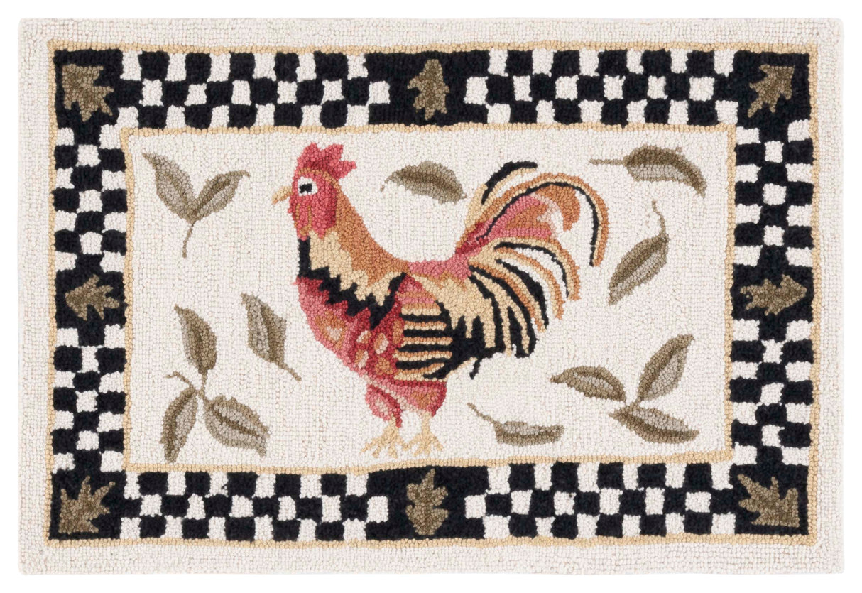 Safavieh Vintage Posters Vp320B Ivory/Black Rug.