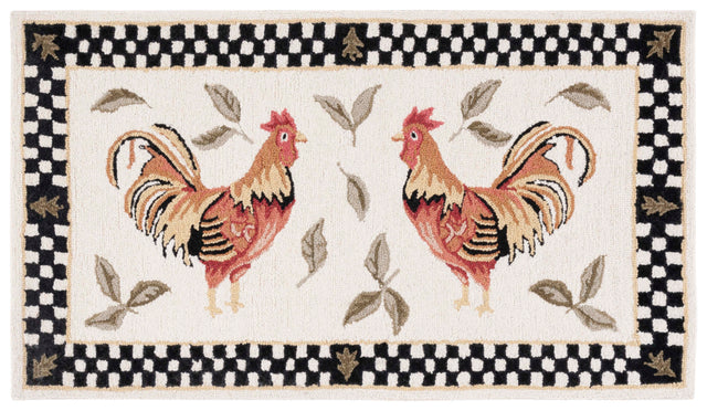 Safavieh Vintage Posters Vp320B Ivory/Black Rug.