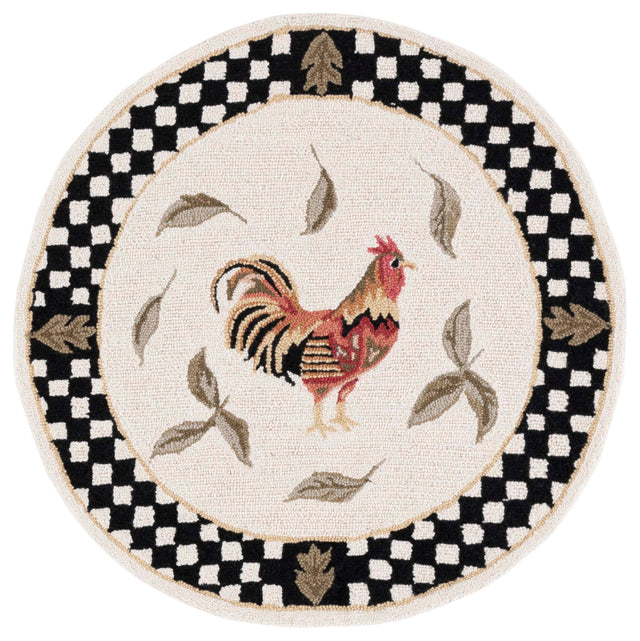Safavieh Vintage Posters Vp320B Ivory/Black Rug.