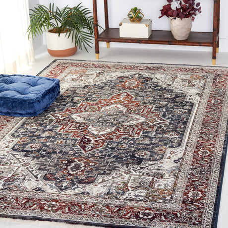 Safavieh Vintage Persian Vtp611N Navy/Red Rug.
