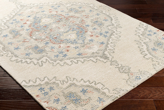 Surya Vivianne Vve-2302 Ivory, Dusty Sage, Rust, Dark Blue Rug.