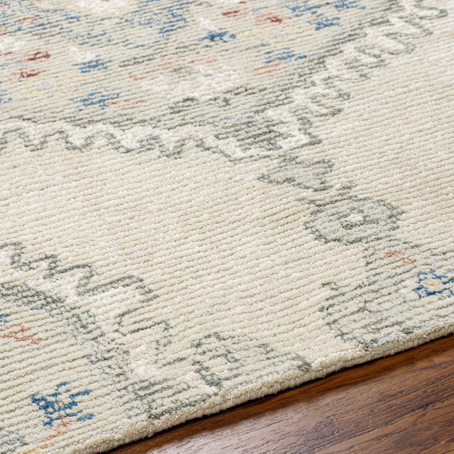 Surya Vivianne Vve-2302 Ivory, Dusty Sage, Rust, Dark Blue Rug.